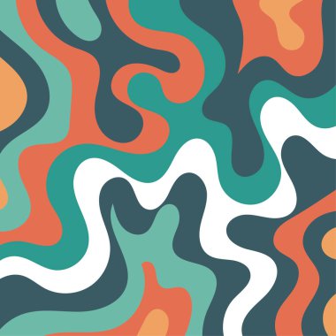 Girdap kıvrımlı doku süslemeleriyle soyut kare arkaplan.