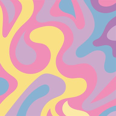 Girdap kıvrımlı doku süslemeleriyle soyut kare arkaplan.