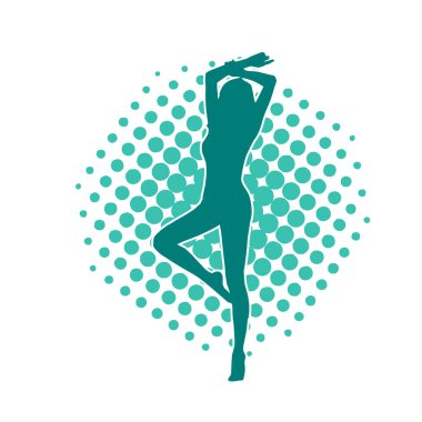 Dar kıyafetli genç, zayıf bir kadın modelin silueti. Dişi poziyonunda zayıf bir kadının silueti..