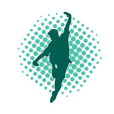 Doğu dövüş sanatı pozu veren bir adamın silueti. Dövüş sanatlarında bir erkeğin silueti..