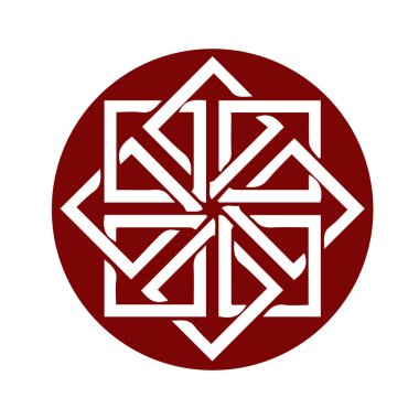 Japon klanı Kamon arması sembolü. Japon tarihi aile damgası sembolü.