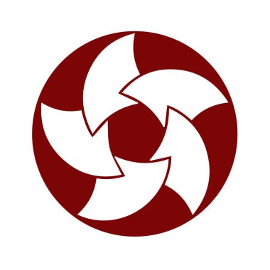 Japon klanı Kamon arması sembolü. Japon tarihi aile damgası sembolü.