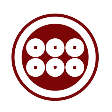 Japon klanı Kamon arması sembolü. Japon tarihi aile damgası sembolü.