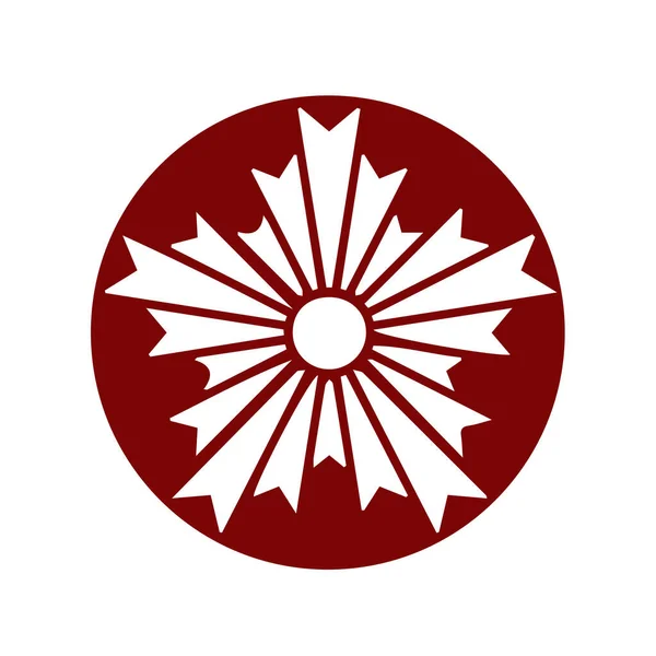 Japon klanı Kamon arması sembolü. Japon tarihi aile damgası sembolü.