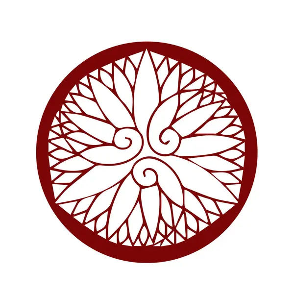 Symbol Herbu Japońskiego Klanu Kamon Japoński Starożytny Symbol Pieczęci Rodziny Grafika Wektorowa