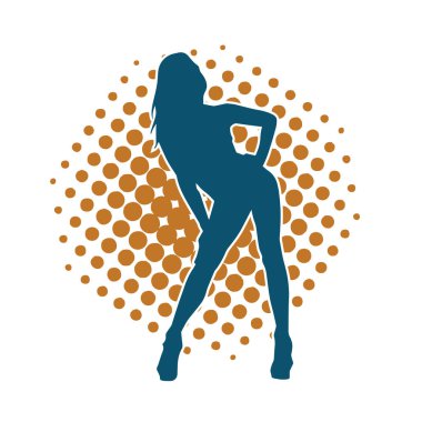 Hareket halindeki bir erkek silueti kaykay üzerinde poz veriyor. Kaykaylı bir şehir çocuğunun silueti..