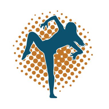 Hareket halindeki bir erkek silueti kaykay üzerinde poz veriyor. Kaykaylı bir şehir çocuğunun silueti..