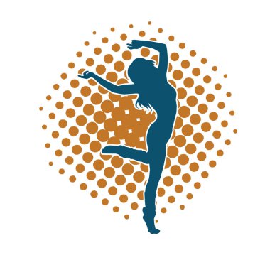 Hareket halindeki bir erkek silueti kaykay üzerinde poz veriyor. Kaykaylı bir şehir çocuğunun silueti..