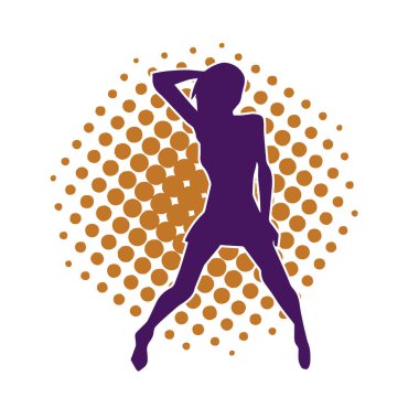 Hareket halindeki bir erkek silueti kaykay üzerinde poz veriyor. Kaykaylı bir şehir çocuğunun silueti..