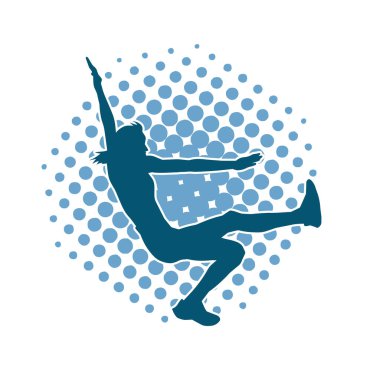 Dans eden sıradan bir kadın silueti. Dansçı bir kadının silueti..