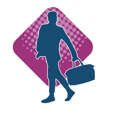 Evrak çantası taşıyan bir iş adamının silüeti.