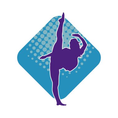 Dövüş sanatları pozu veren bir erkeğin silueti. Dövüş sanatları ustasının silueti tekme atma pozu veriyor..