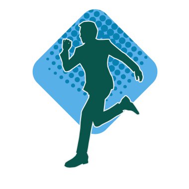 İş adamı kılığındaki kurumsal bir erkeğin silueti. 