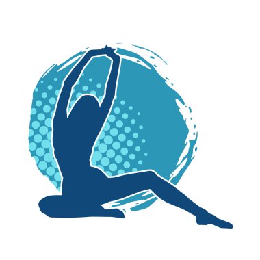 Seksi bir kadının silueti baştan çıkarıcı danslar yapıyor.