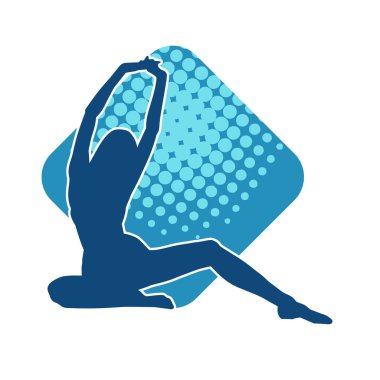 Seksi bir kadının silueti baştan çıkarıcı danslar yapıyor.