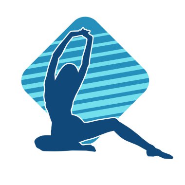 Seksi bir kadının silueti baştan çıkarıcı danslar yapıyor.