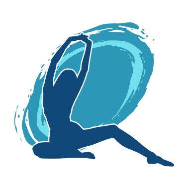 Seksi bir kadının silueti baştan çıkarıcı danslar yapıyor.