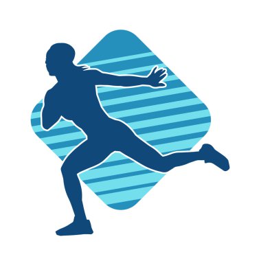 Zayıf kadın silueti egzersiz yapıyor. Spor yapan, spor yapan bir kadının silüeti.. 