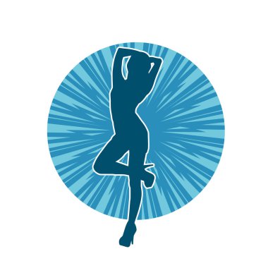 Dar kıyafetli genç, zayıf bir kadın modelin silueti. Dişi poziyonunda zayıf bir kadının silueti..