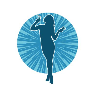 Dar kıyafetli genç, zayıf bir kadın modelin silueti. Dişi poziyonunda zayıf bir kadının silueti..