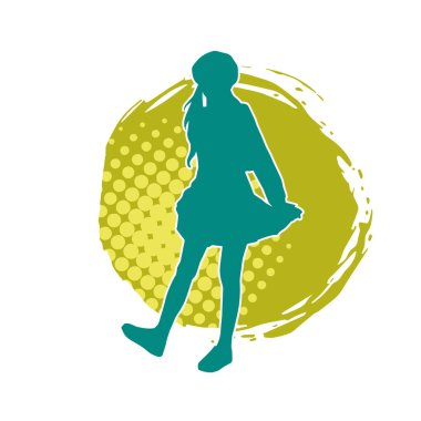 İnce bir kadın modelin silueti kadınsı pozlar veren günlük kıyafetler giyiyor..