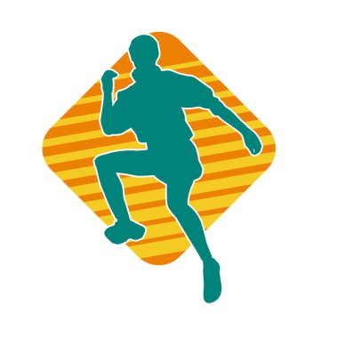 Zayıf kadın silueti egzersiz yapıyor. Spor yapan, spor yapan bir kadının silüeti.. 