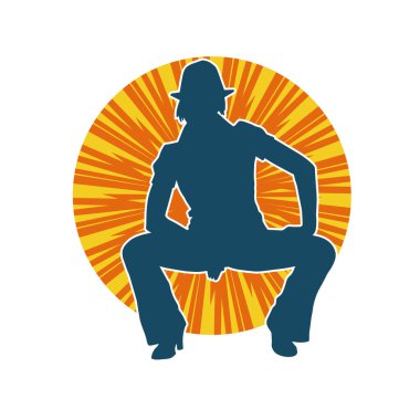 Uzun pantolon ve fötr şapka giyen zayıf bir kadın modelin silueti..