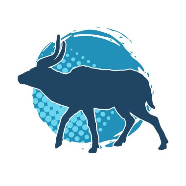 Kaçan vahşi bir antilobun silueti..