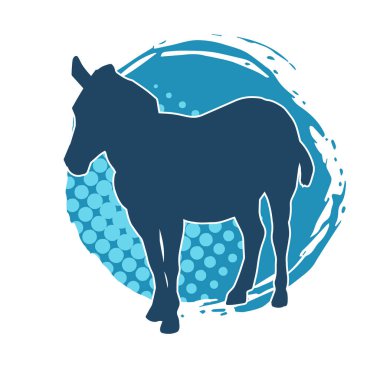 Bir eşeğin silueti.