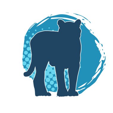 Kaplan bir hayvanın silueti.