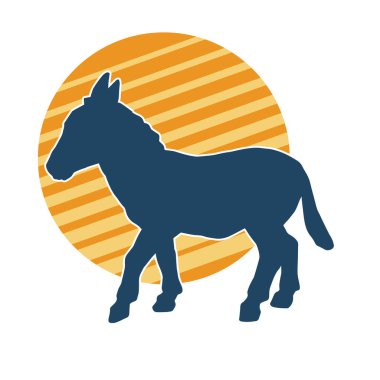 Bir eşeğin silueti.