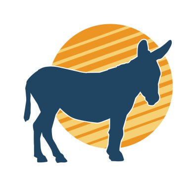 Bir eşeğin silueti.