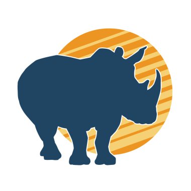 Bir gergedanın silueti.