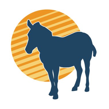 Bir eşeğin silueti.