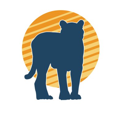 Kaplan bir hayvanın silueti.