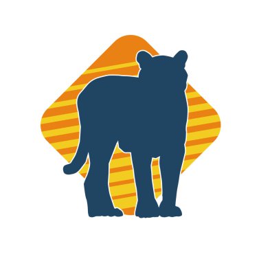 Kaplan bir hayvanın silueti.