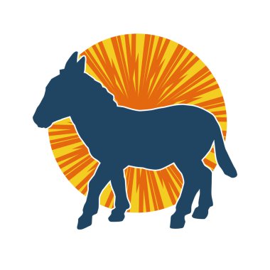 Bir eşeğin silueti.