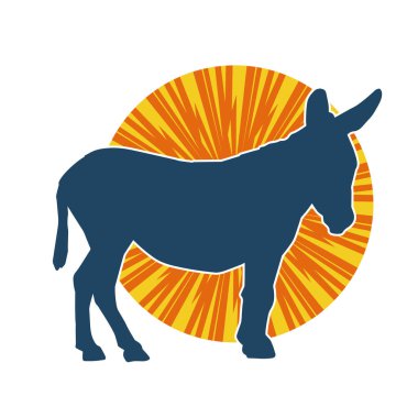 Bir eşeğin silueti.