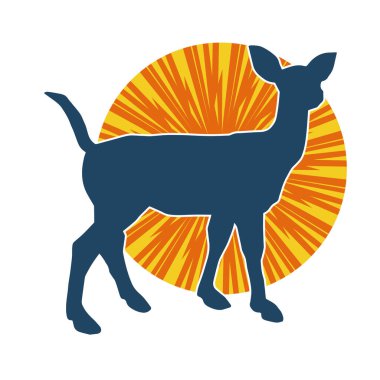 Dişi geyik hayvan silueti.