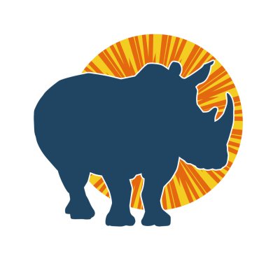 Bir gergedanın silueti.