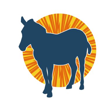 Bir eşeğin silueti.