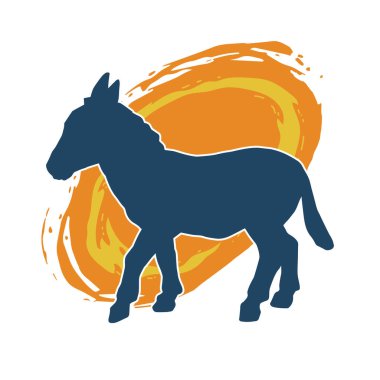 Bir eşeğin silueti.