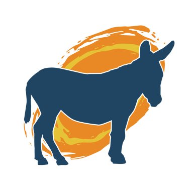 Bir eşeğin silueti.