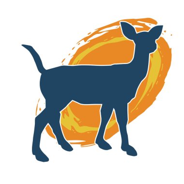 Dişi geyik hayvan silueti.