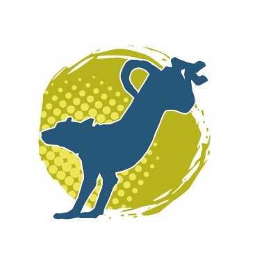 Aktif bir köpek hayvan silueti. 