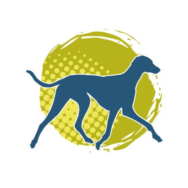 Aktif bir köpek hayvan silueti. 