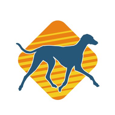 Aktif bir köpek hayvan silueti. 