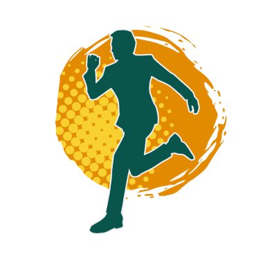 İş adamı kılığındaki kurumsal bir erkeğin silueti. 