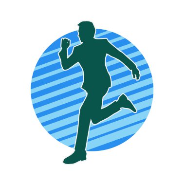 İş adamı kılığındaki kurumsal bir erkeğin silueti. 