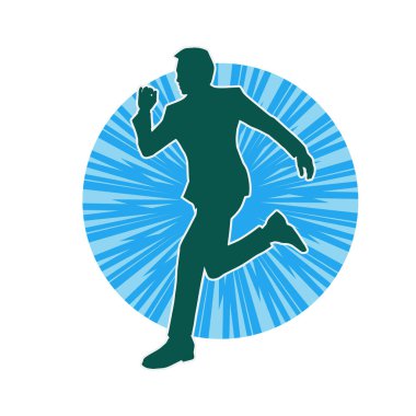 İş adamı kılığındaki kurumsal bir erkeğin silueti. 